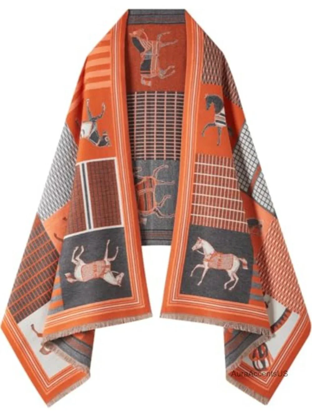 Oversized Reversible Acrylic Shawl Wrap Bohemian Pashmina Scarf